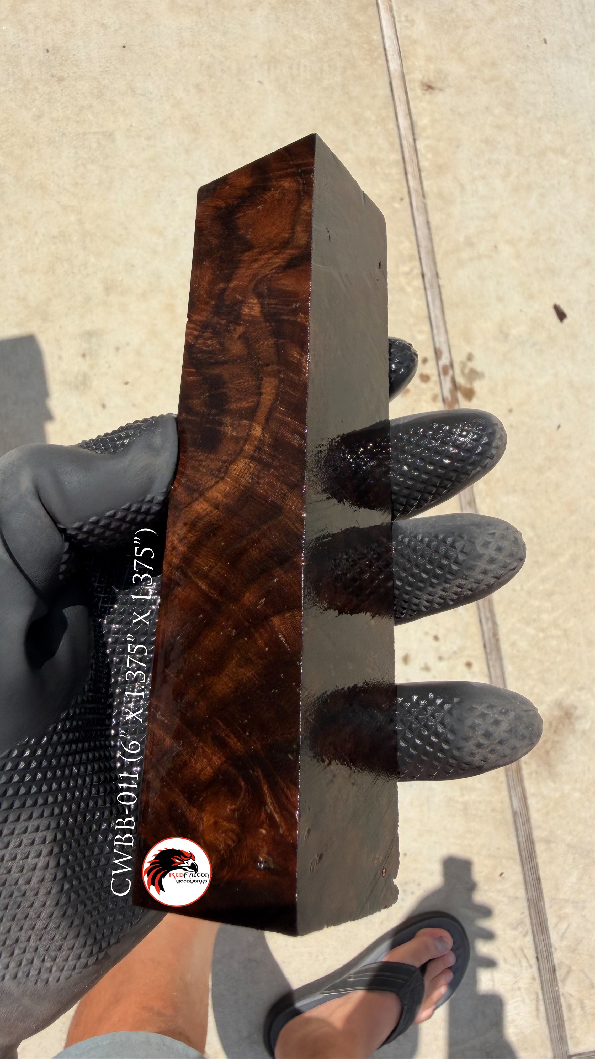 Claro Walnut Burl Block CWBB-011 (Stabilized)
