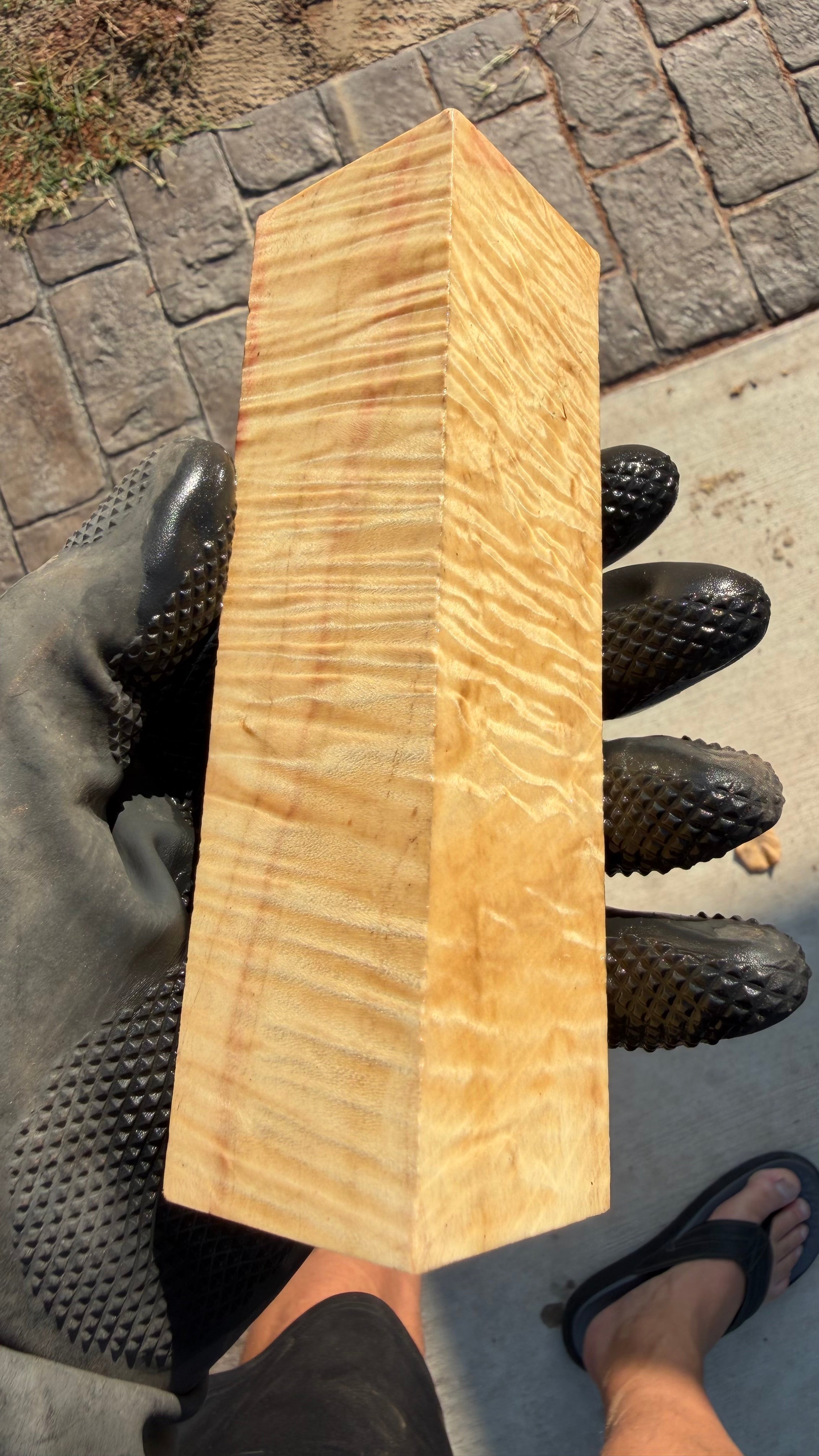Curly Box Elder Block CBEB-001 (Stabilized)