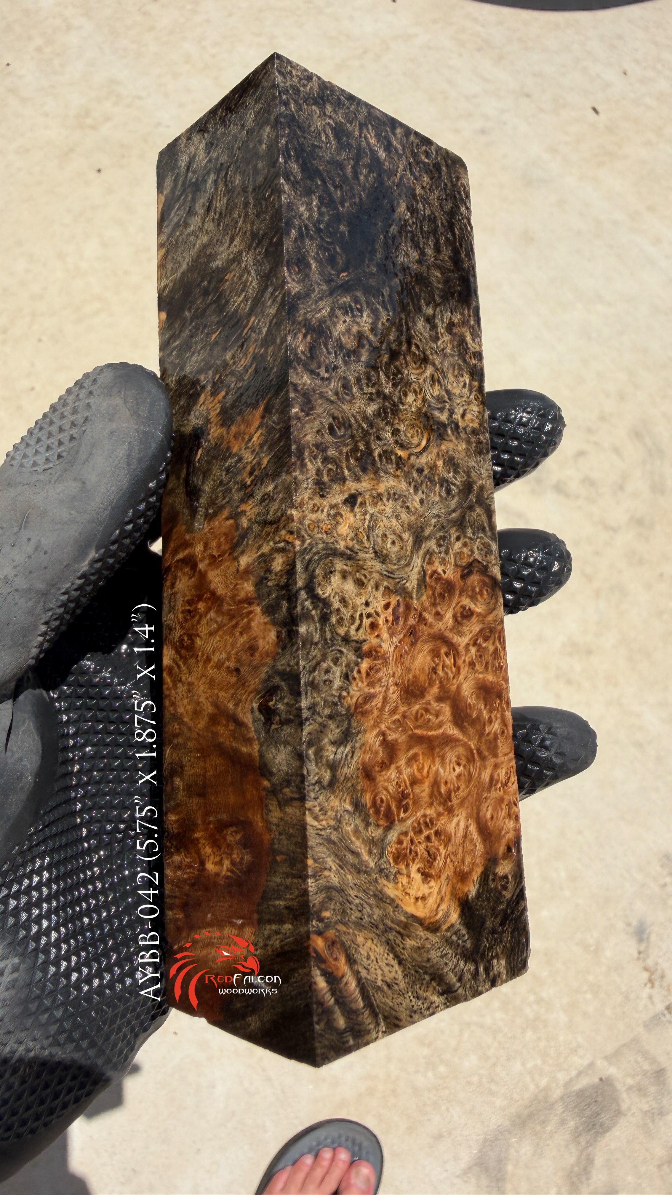 Amboyna Burl Block AYBB-042 (Stabilized)