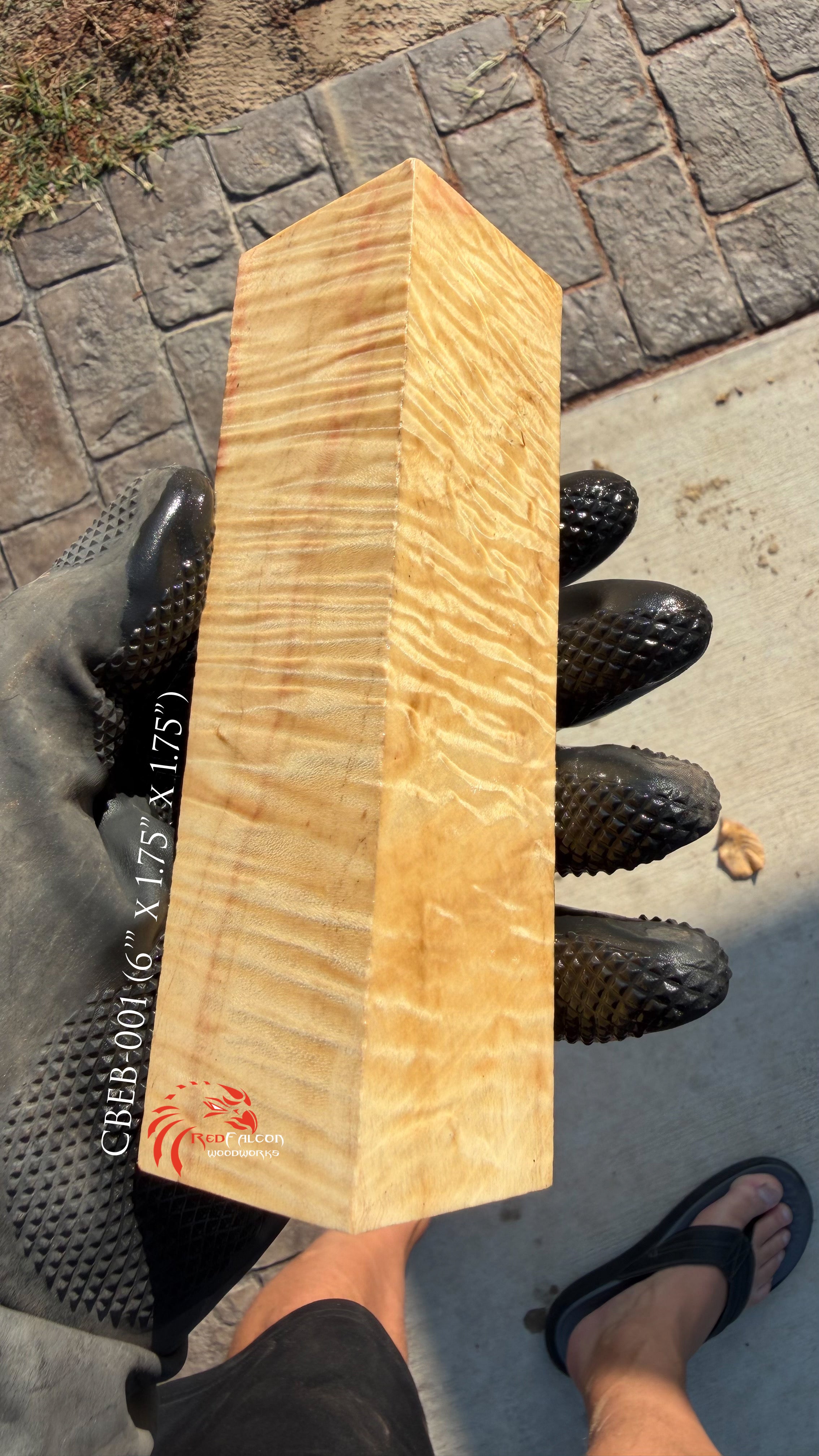 Curly Box Elder Block CBEB-001 (Stabilized)