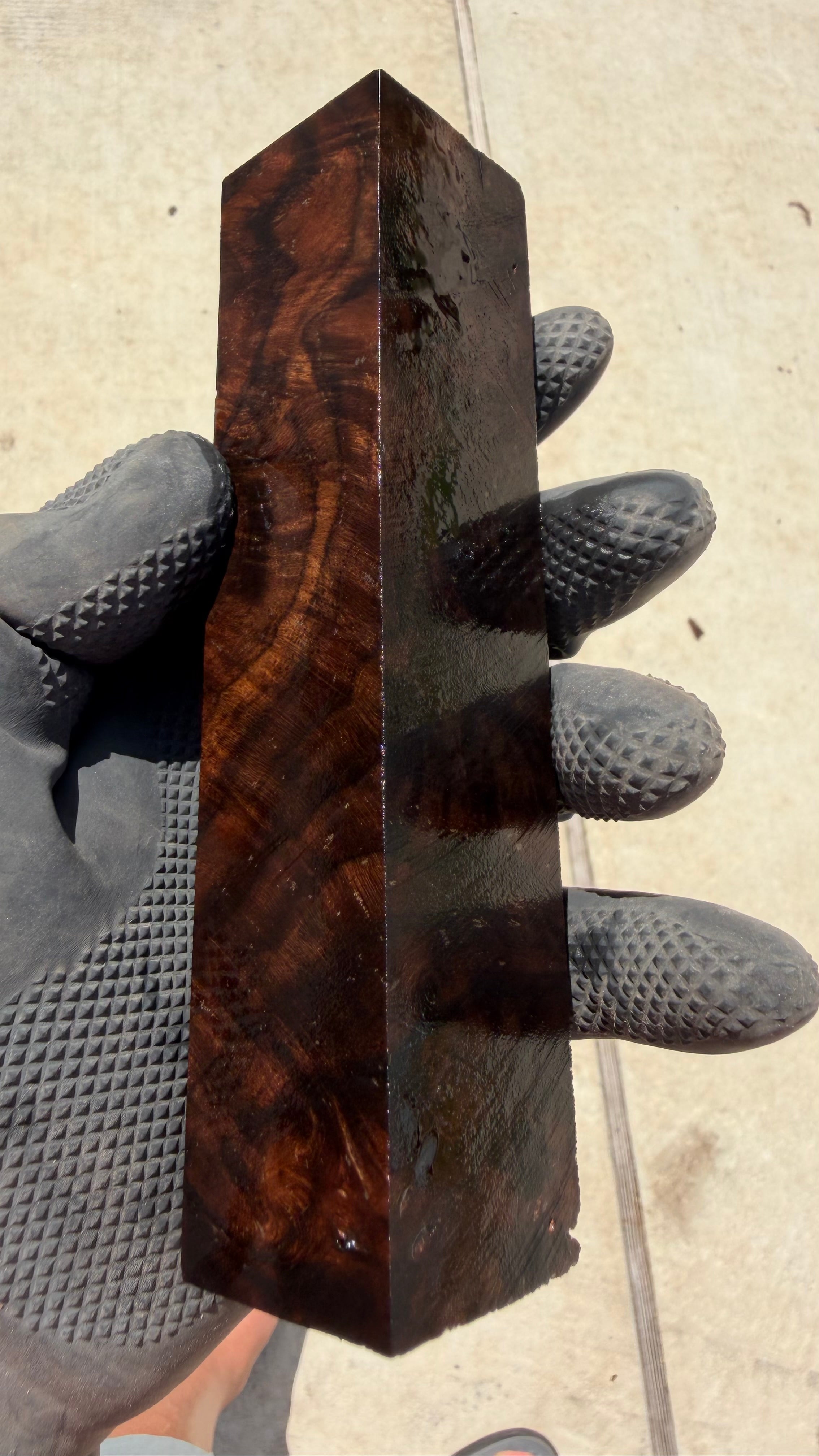 Claro Walnut Burl Block CWBB-011 (Stabilized)