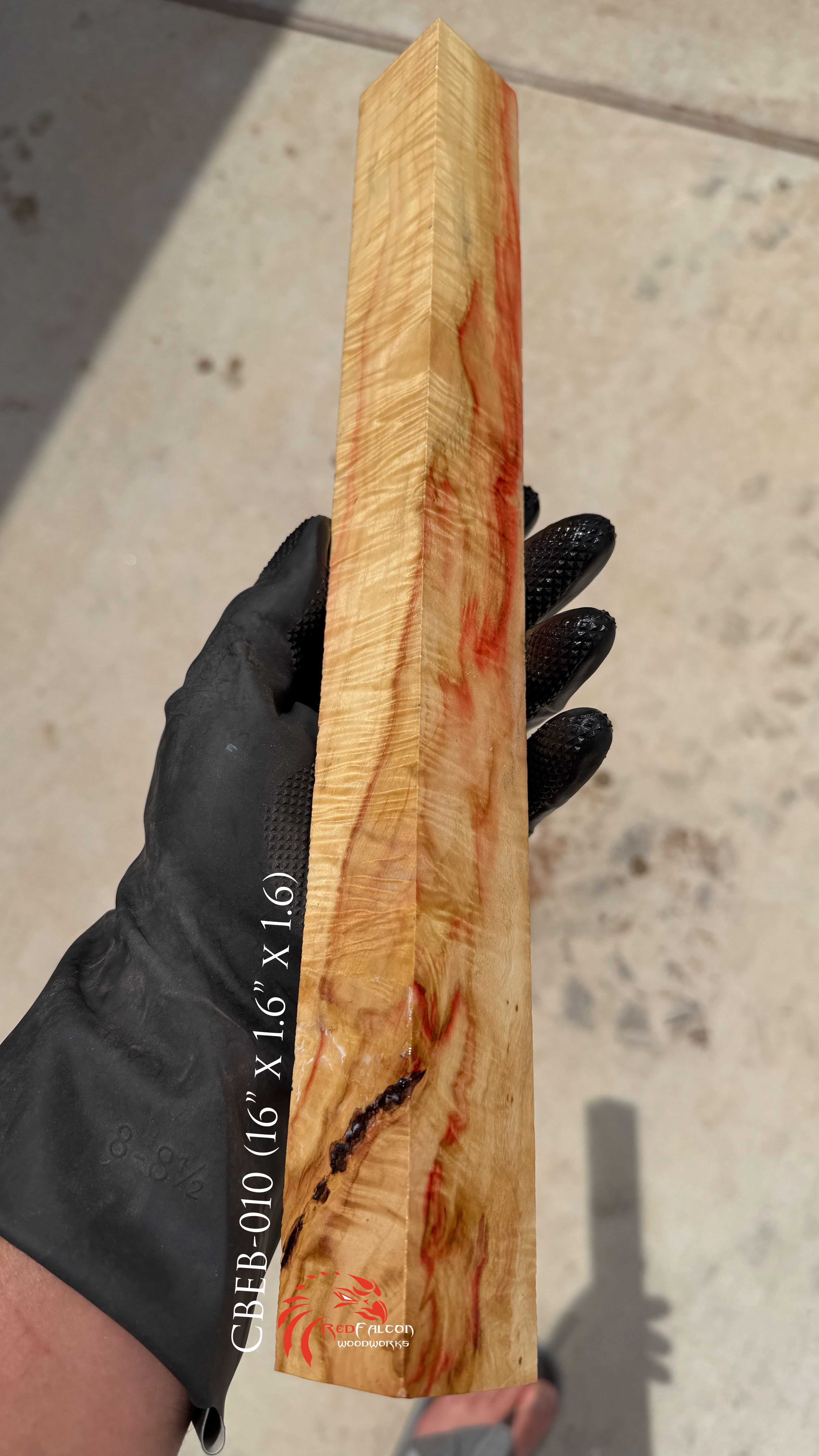 Curly Box Elder Block CBEB-010 (Stabilized)