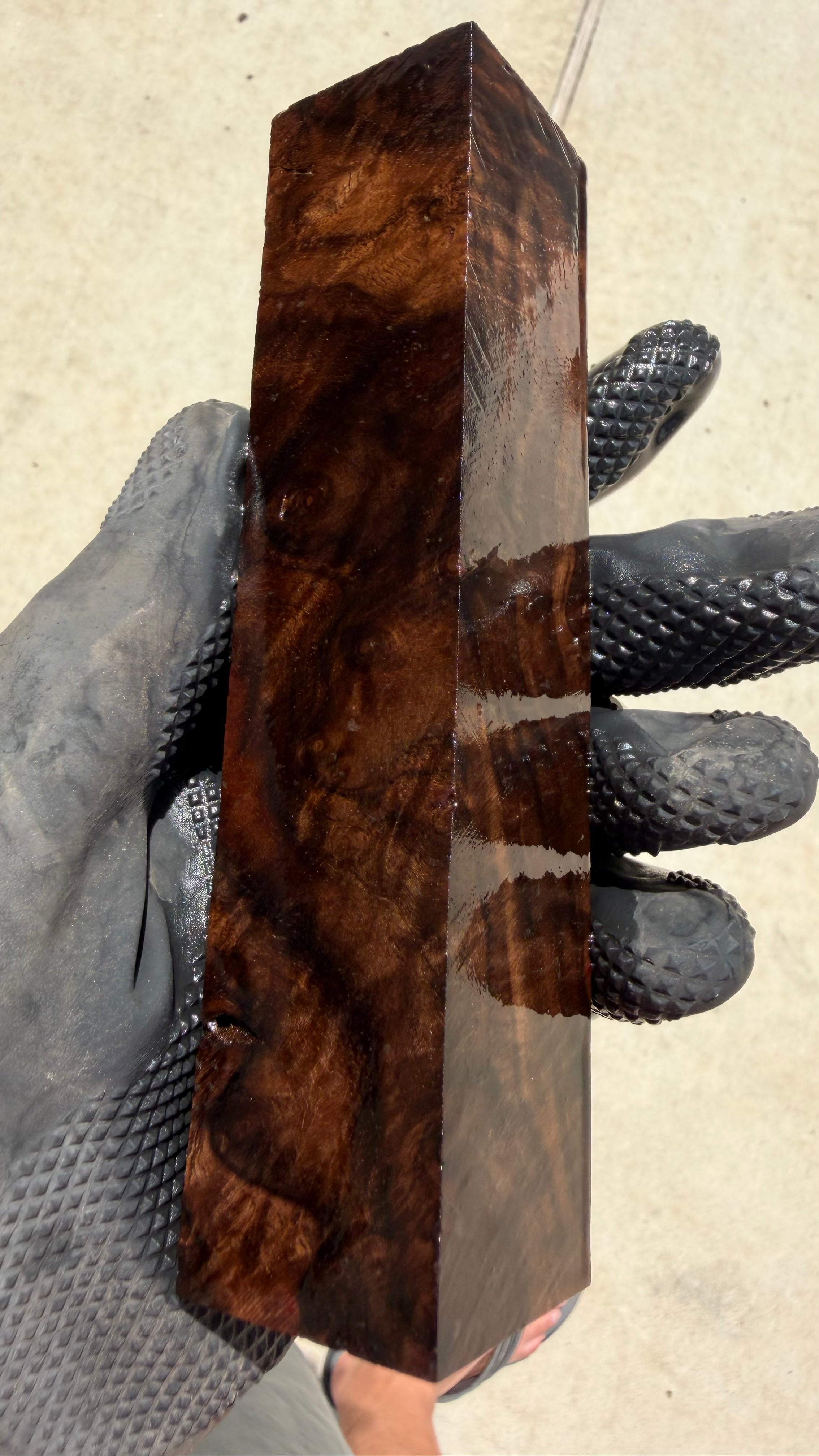 Claro Walnut Burl Block CWBB-012 (Stabilized)