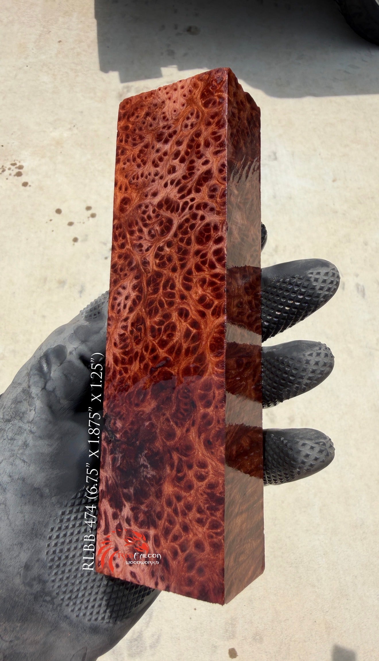 Redwood Burl Block RLBB-474 (Stabilized)