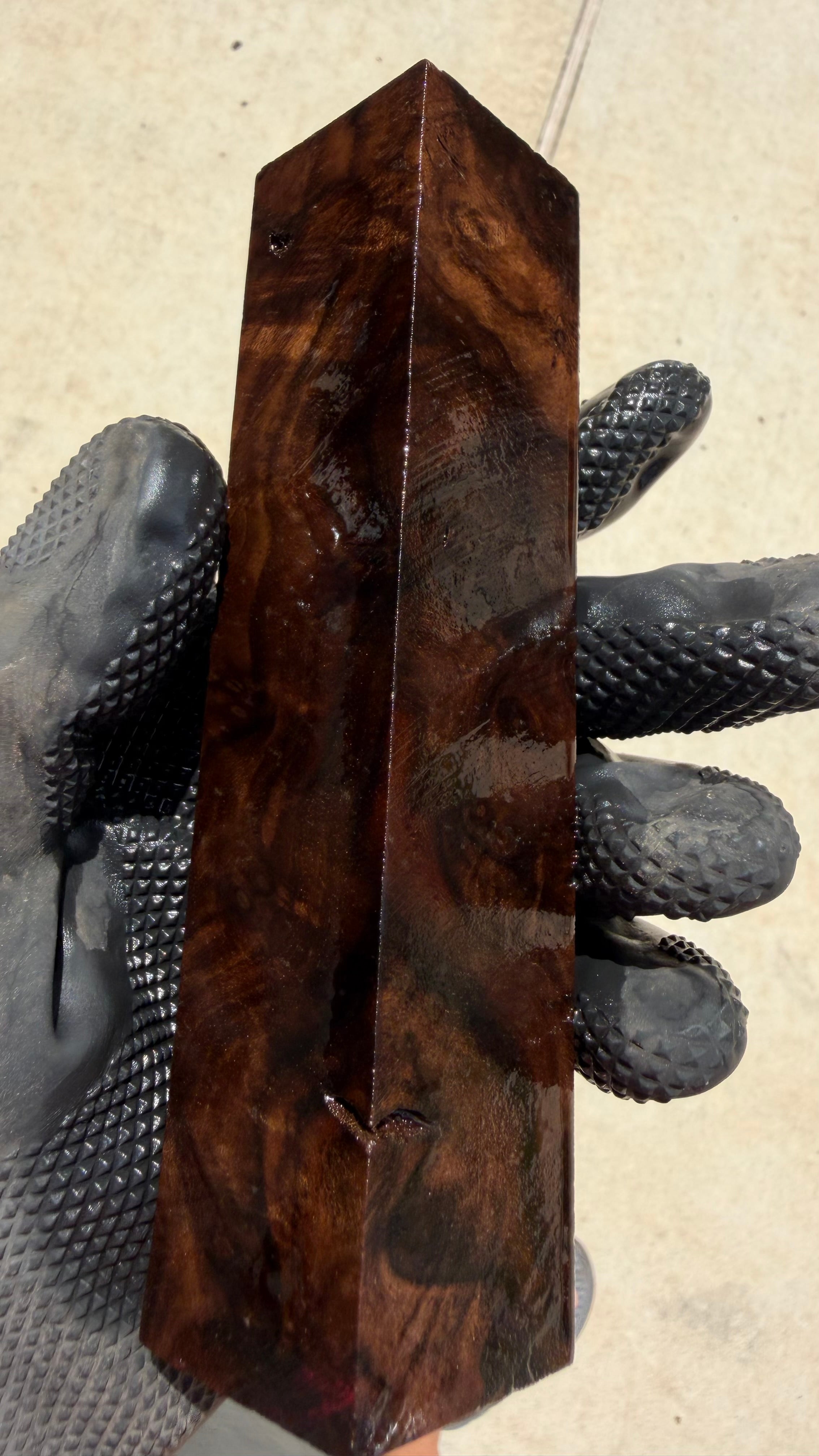 Claro Walnut Burl Block CWBB-012 (Stabilized)