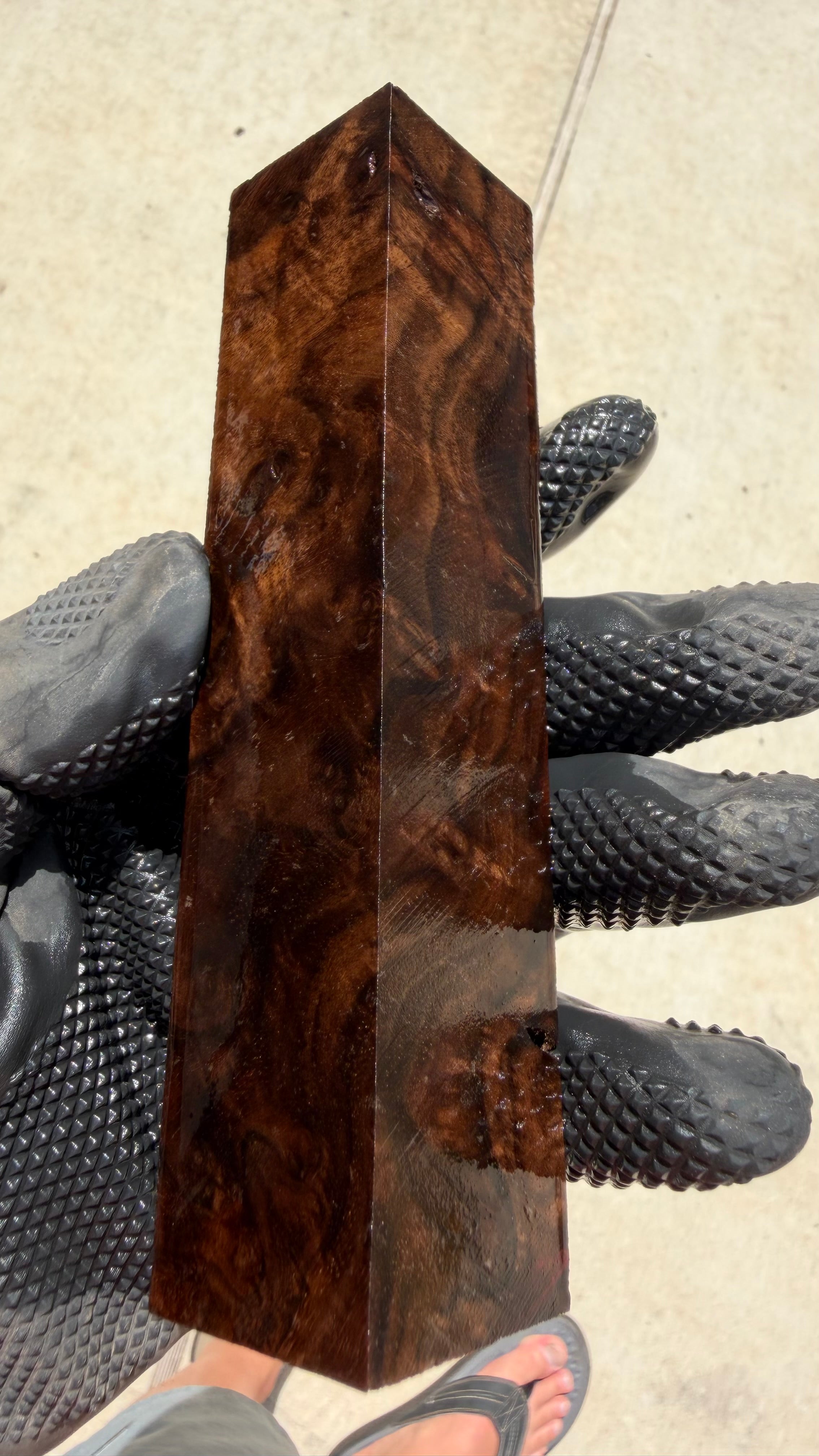 Claro Walnut Burl Block CWBB-012 (Stabilized)
