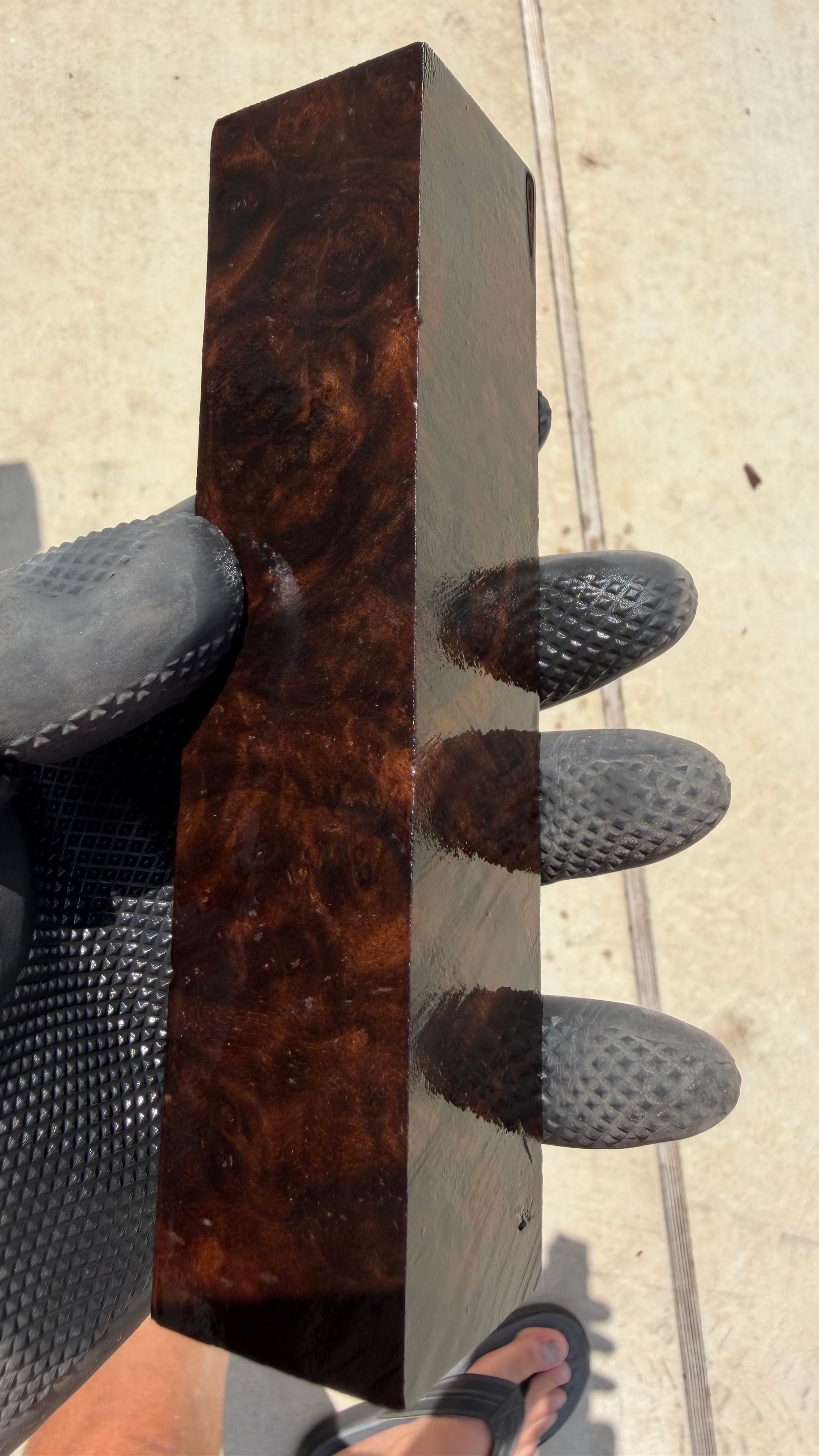 Claro Walnut Burl Block CWBB-011 (Stabilized)