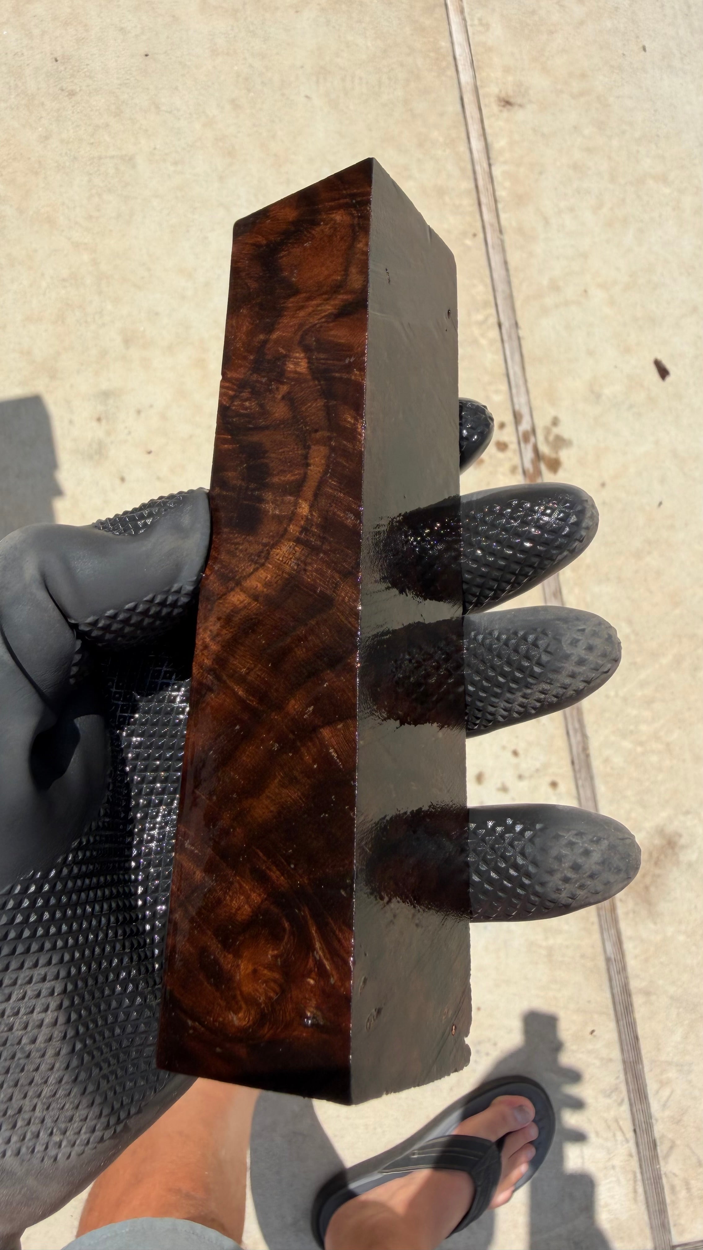 Claro Walnut Burl Block CWBB-011 (Stabilized)