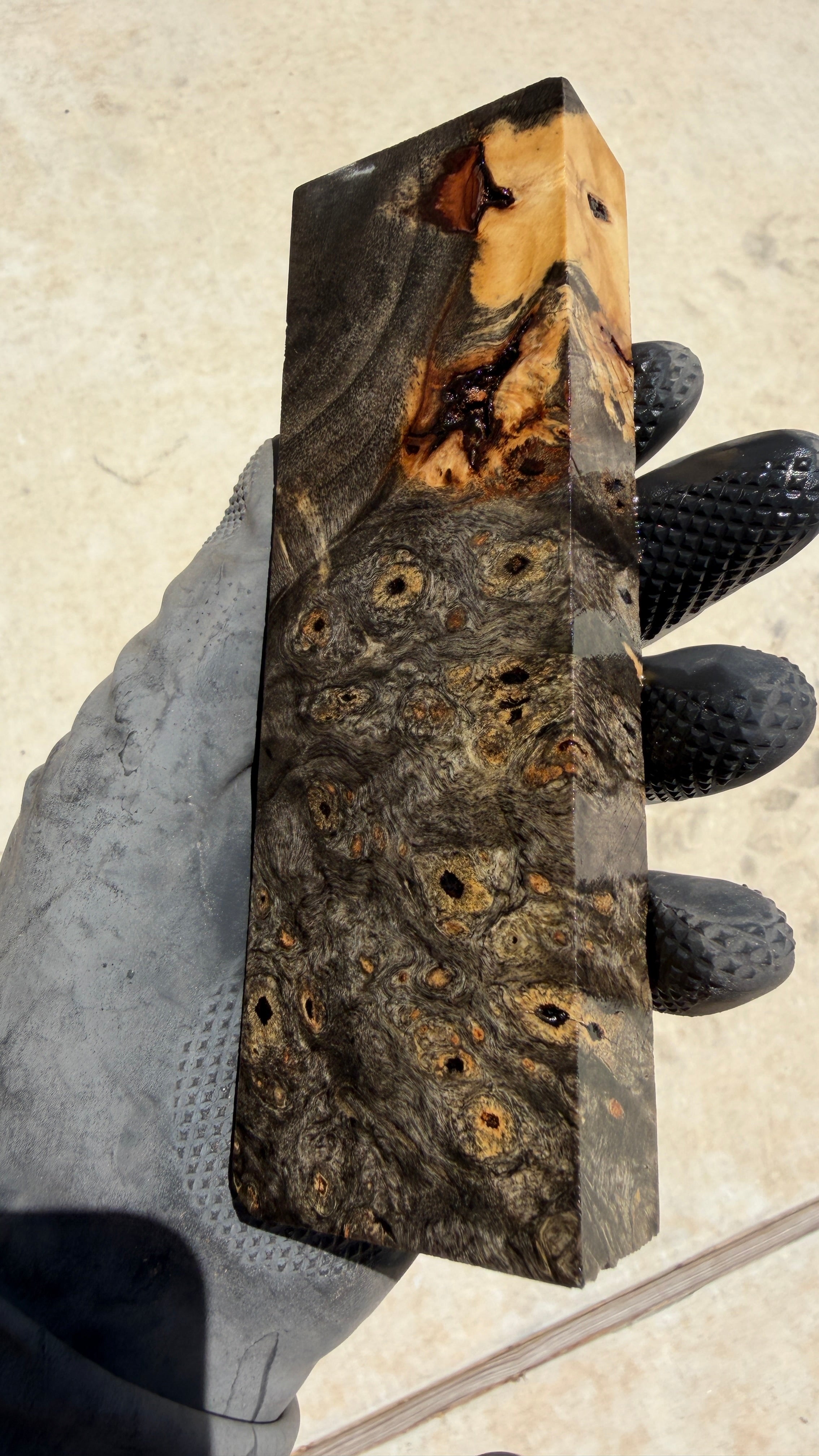 Buckeye Burl Block BBB-111 (Stabilized)