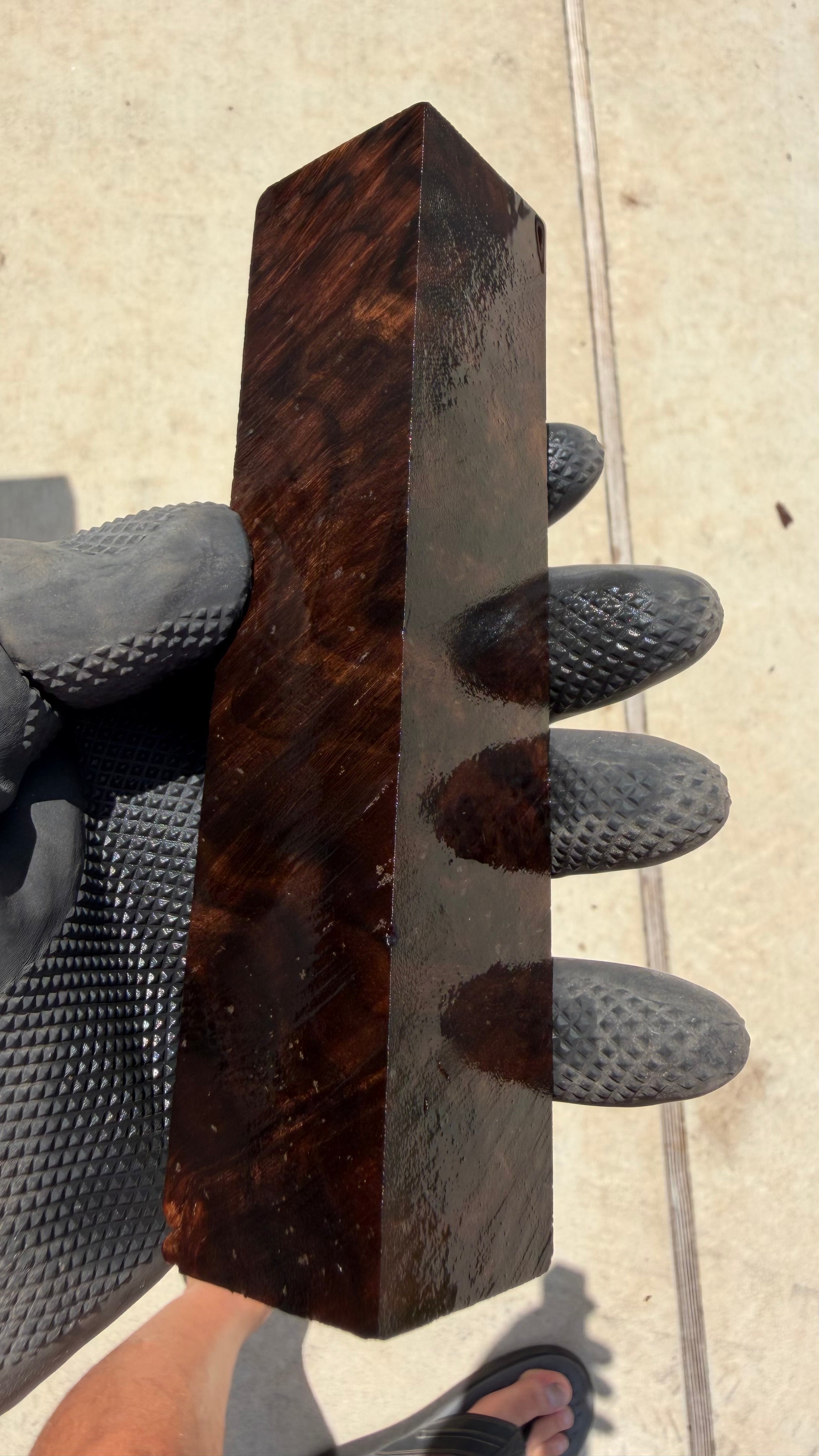 Claro Walnut Burl Block CWBB-011 (Stabilized)