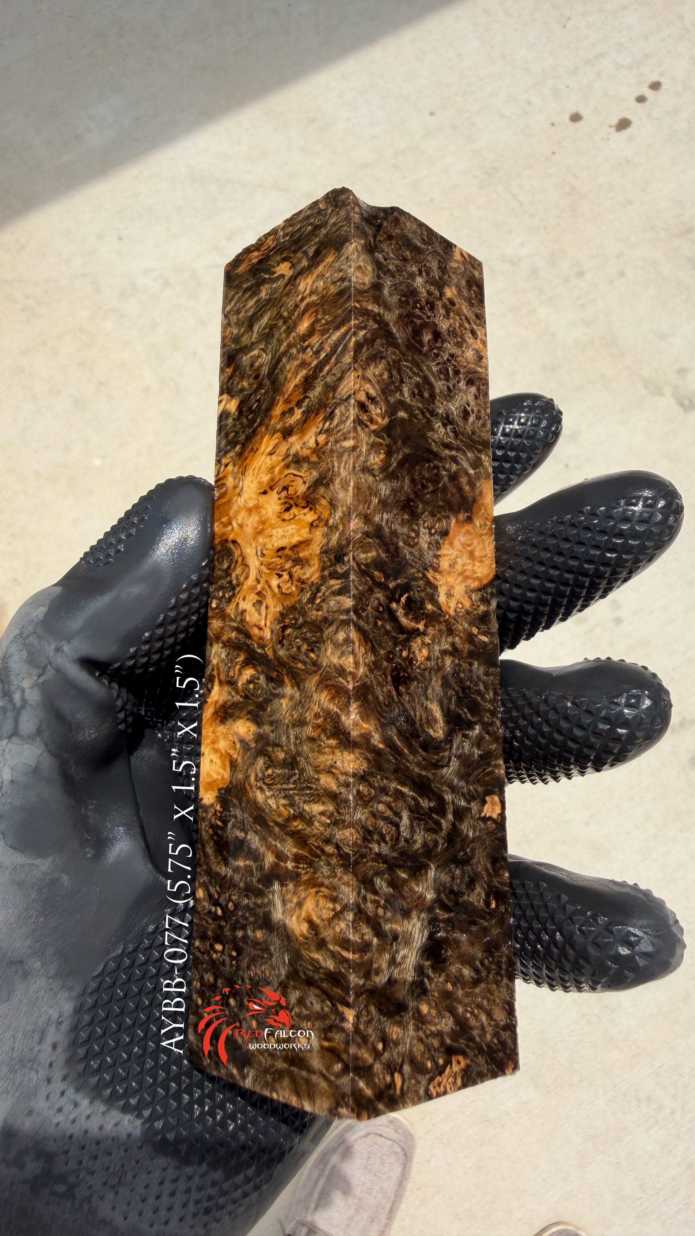 Amboyna Burl Block AYBB-077 (Stabilized)