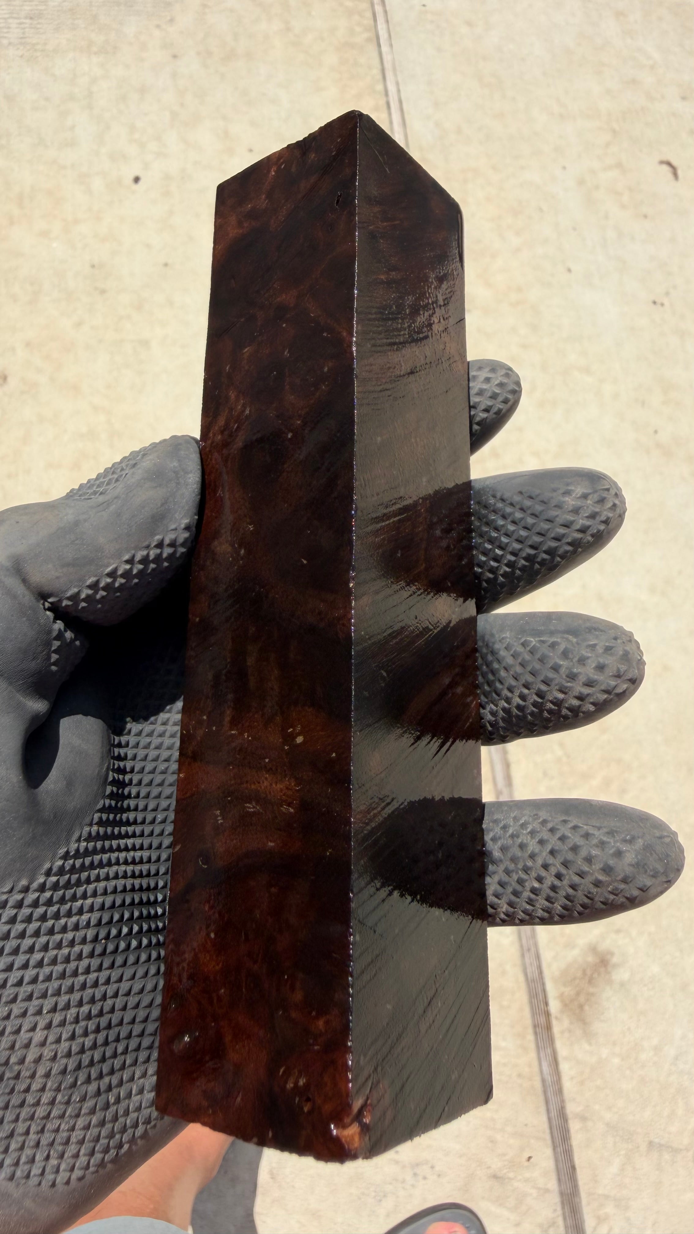 Claro Walnut Burl Block CWBB-011 (Stabilized)