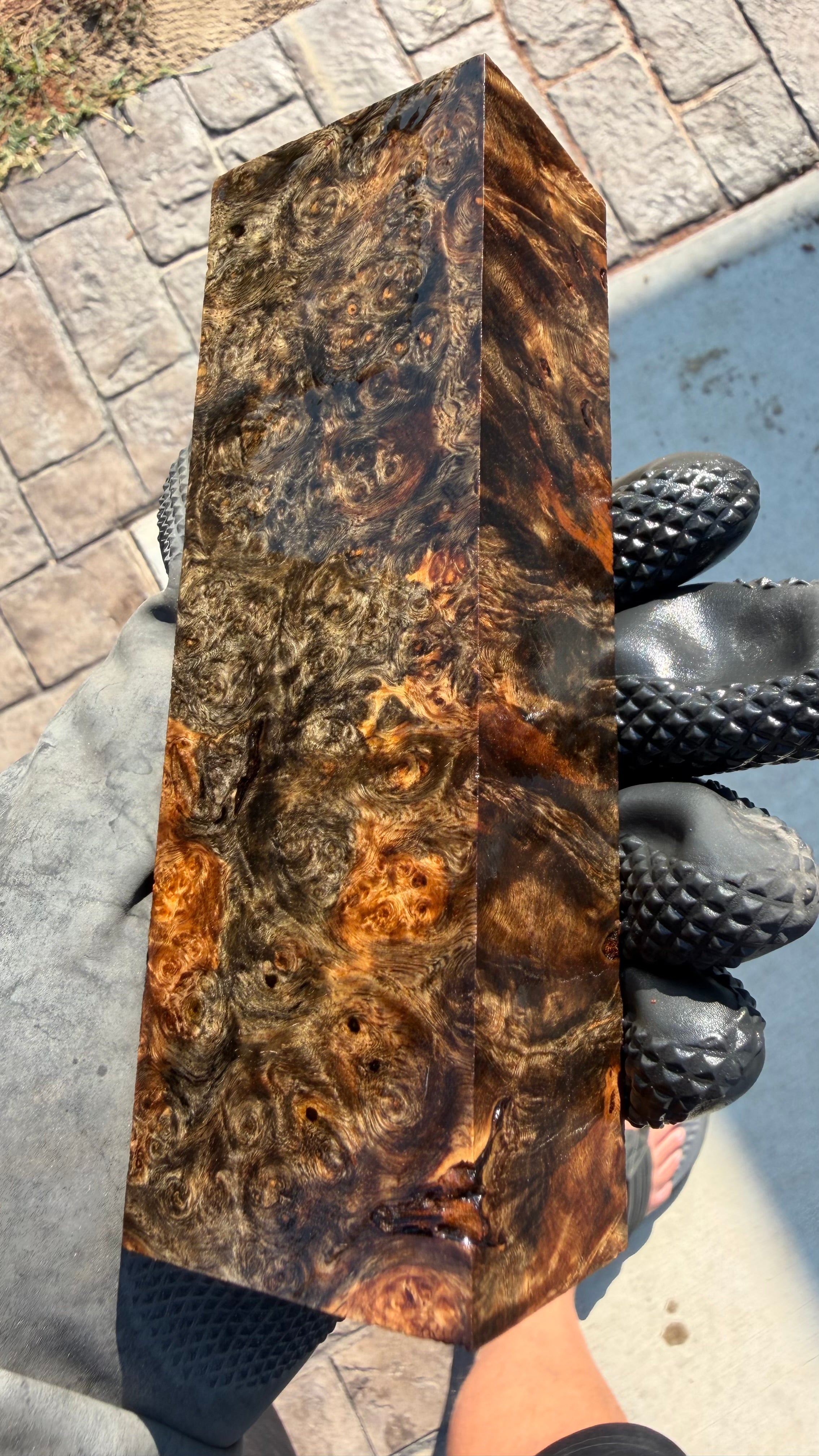 Amboyna Burl Block AYBB-038 (Stabilized)