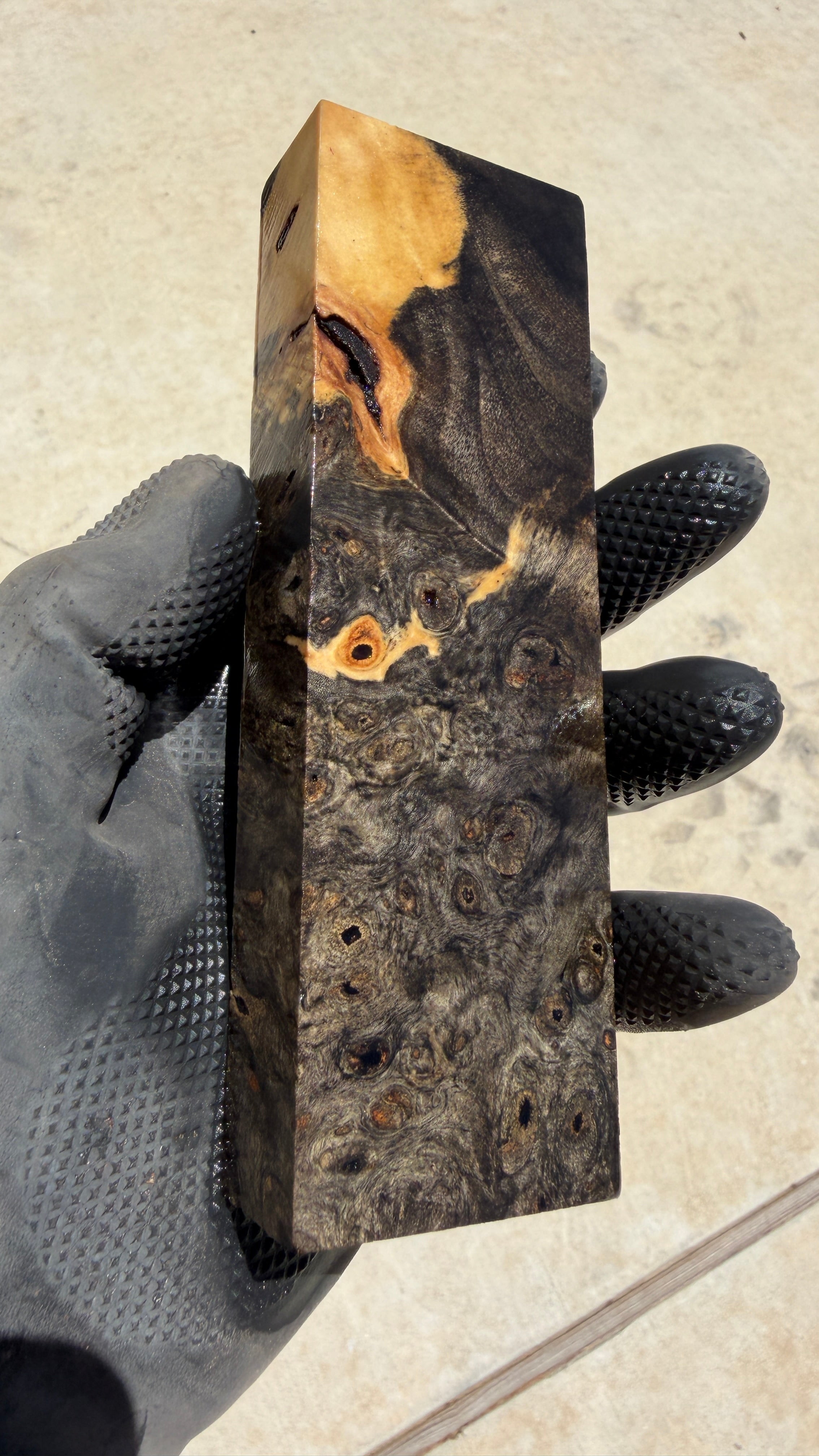 Buckeye Burl Block BBB-111 (Stabilized)
