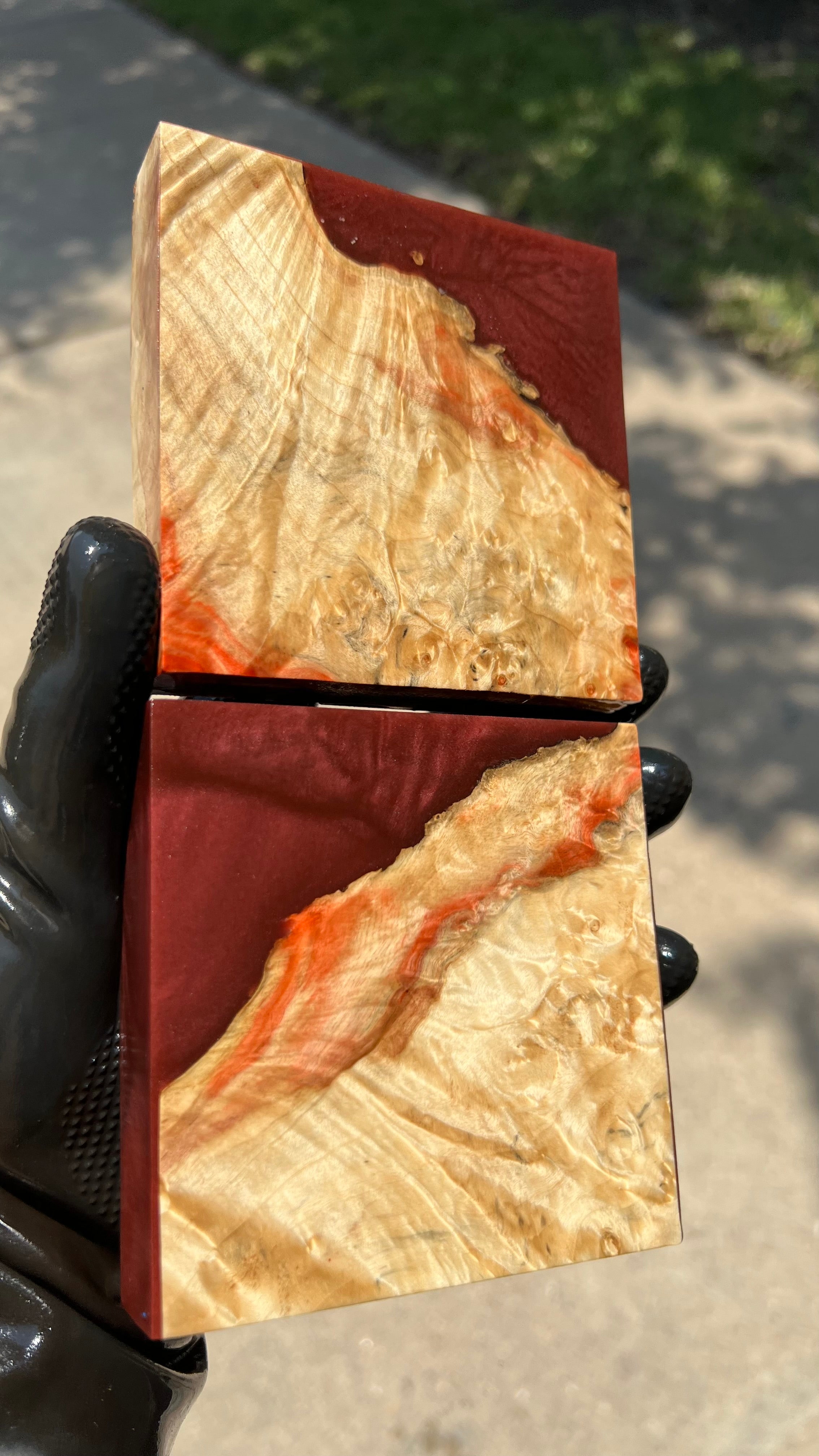 Box Elder Burl Block BEBB-111 (Stabilized) x2