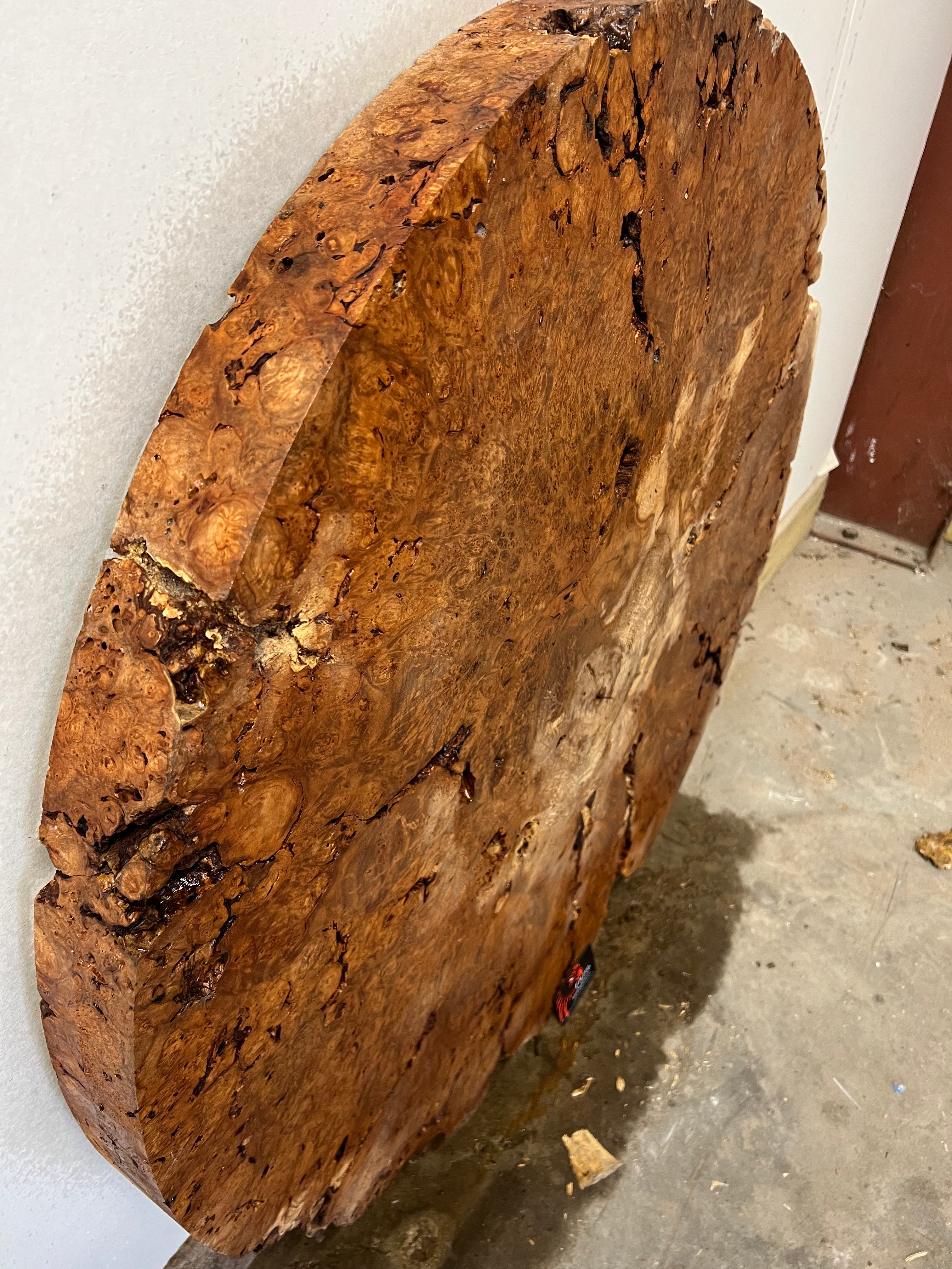 Losa redonda de nudo de arce (MPS-001 40”D x2”)