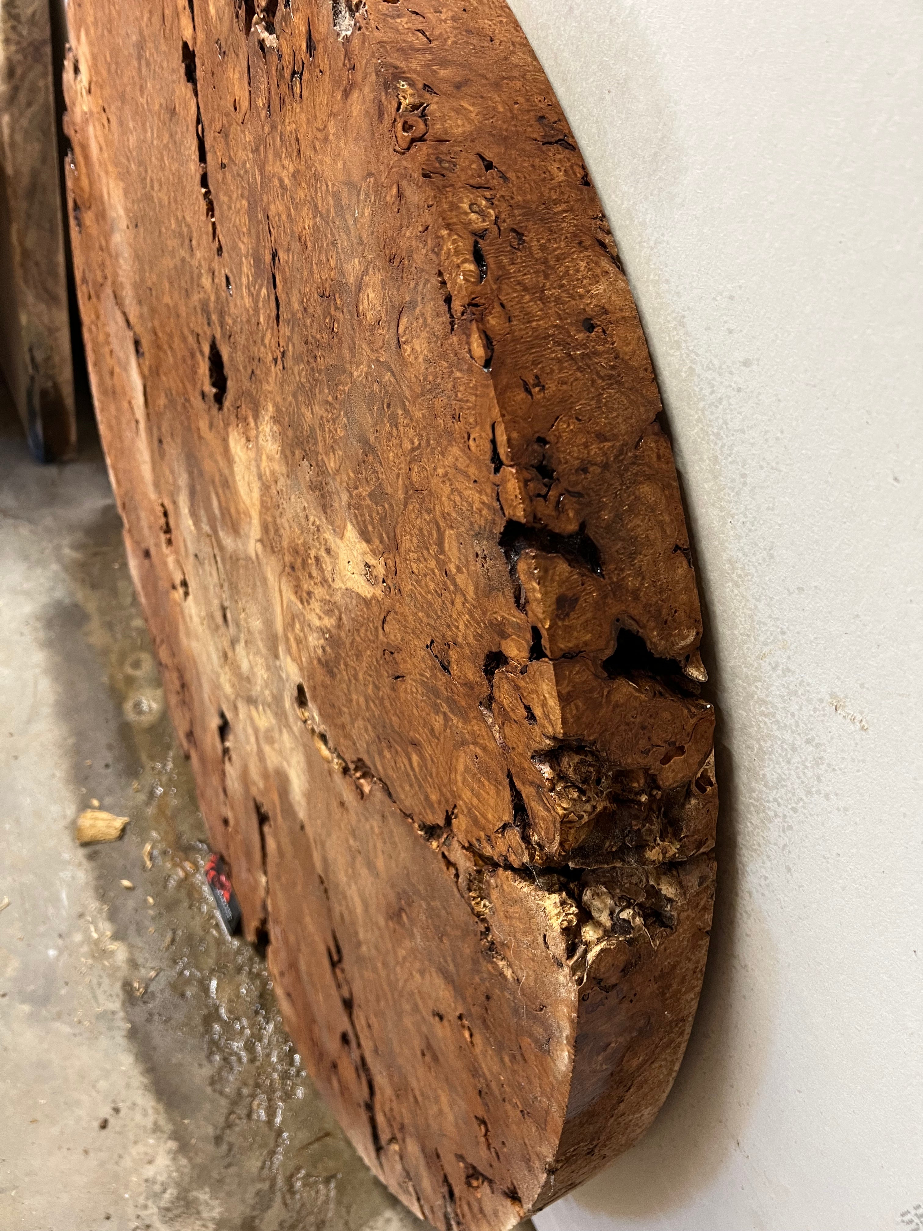 Losa redonda de nudo de arce (MPS-001 40”D x2”)