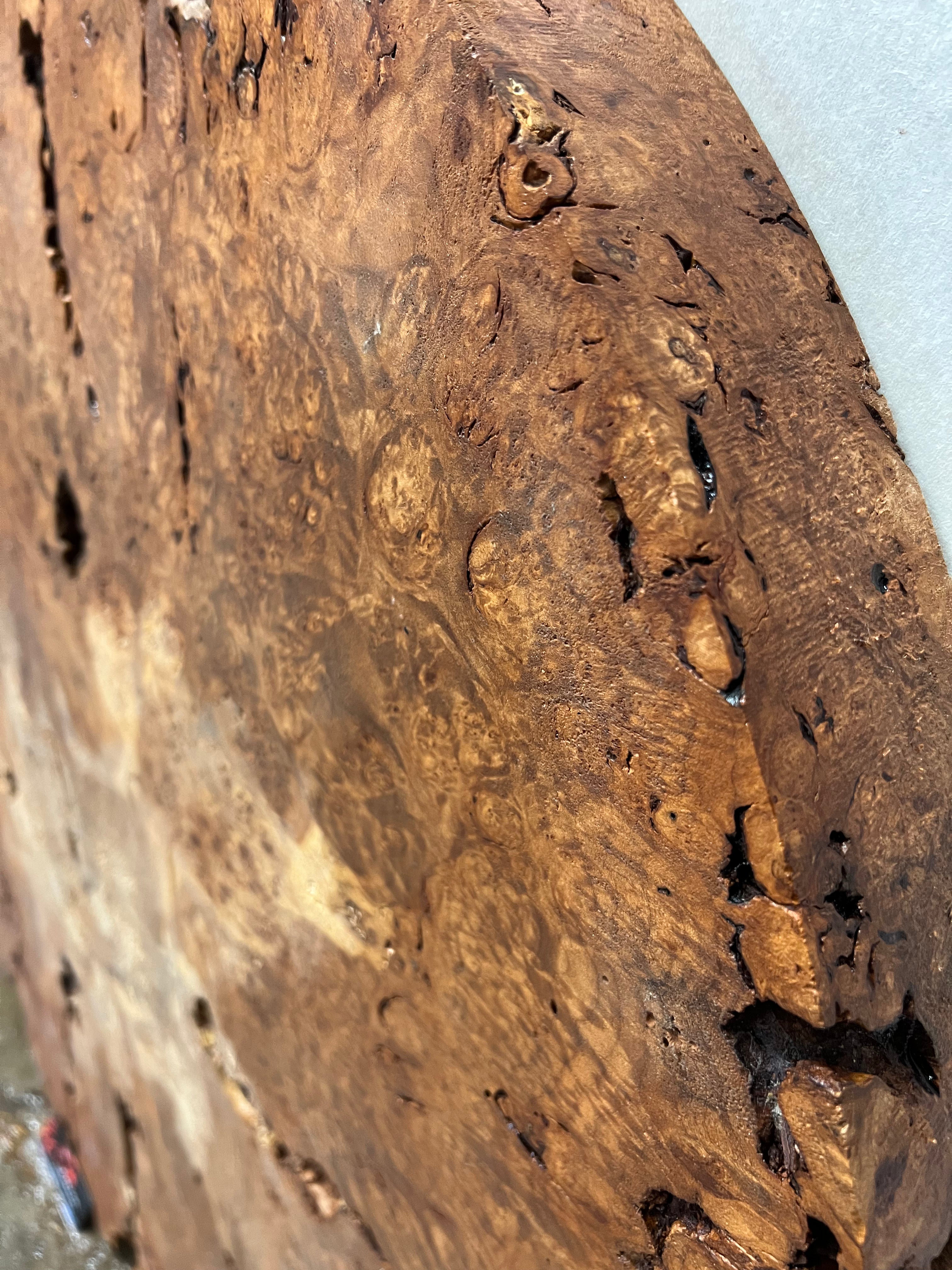 Losa redonda de nudo de arce (MPS-001 40”D x2”)